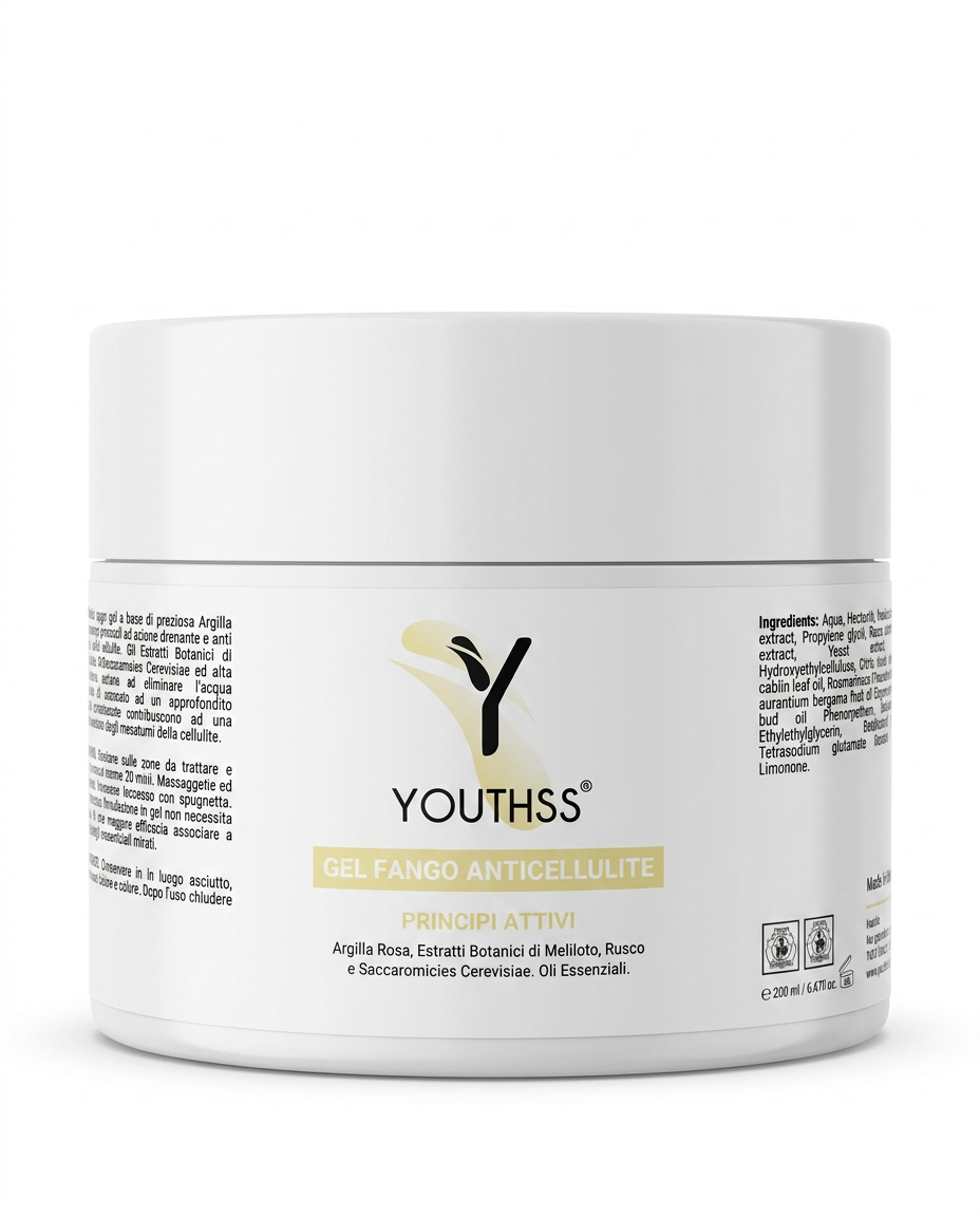 Gel Fango Anticellulite Youthss 200ml - Formula Biotecnologica Made in Italy