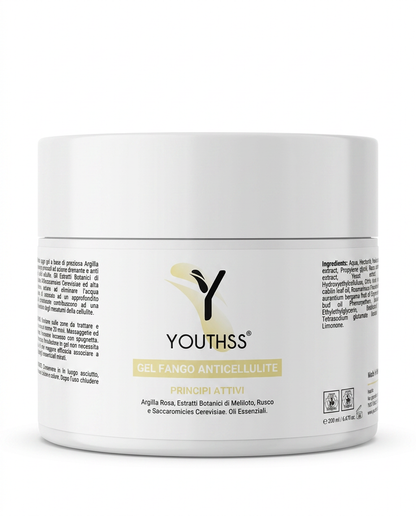 Gel Fango Anticellulite Youthss 200ml - Formula Biotecnologica Made in Italy