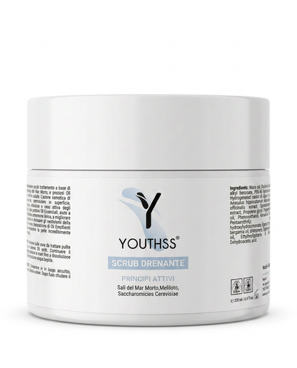 Scrub Drenante Youthss 200ml - Sali del Mar Morto Made in Italy